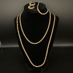 Vintage Monet Set Necklaces Bracelet Earrings